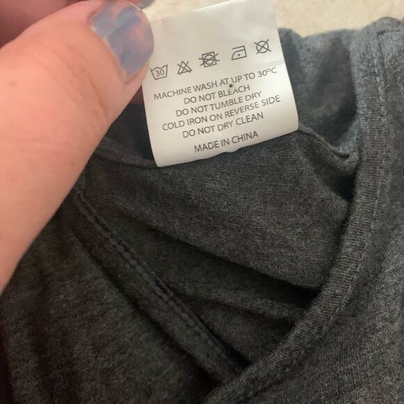 Zyia womens medium gray lounge jumpsuit long sleeve tie waist relaxed cute athle - Picture 6 of 9